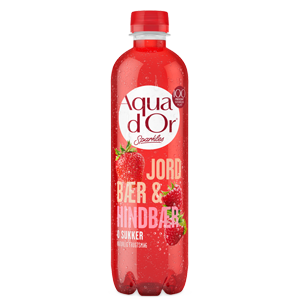 Aqua d'or Sparkles Jordbær & Hindbær 50.0 plastflaske