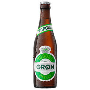 Grøn Tuborg 33.0 glasflaske